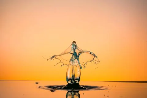 Water drop collision Stock Photos