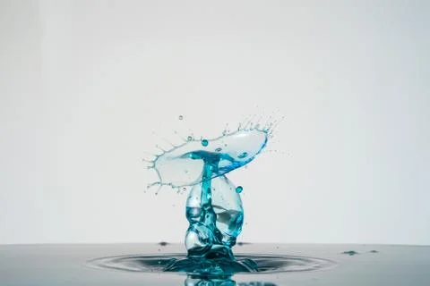 Water drop collision Stock Photos