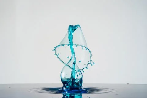 Water drop collision Stock Photos