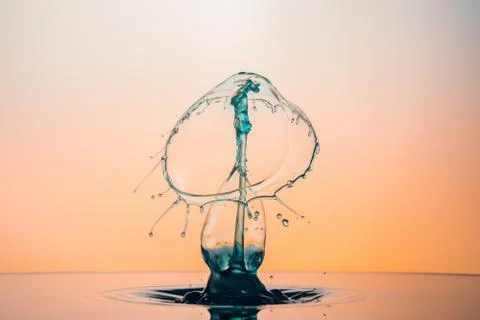 Water drop collision Stock Photos