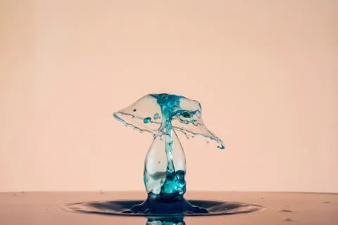 Water drop collision Stock Photos