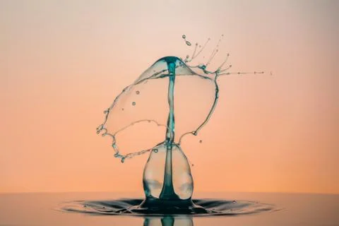 Water drop collision Stock Photos