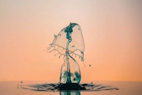Water drop collision Stock Photos