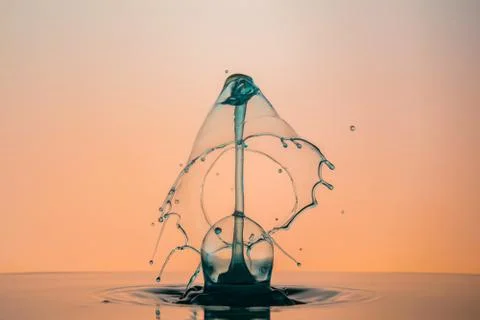 Water drop collision Stock Photos