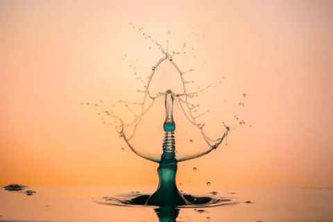 Water drop collision Stock Photos