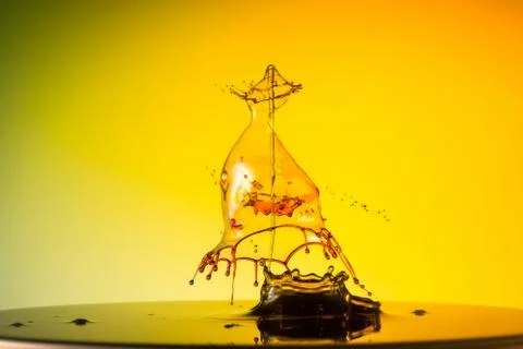 Water drop collision Stock Photos