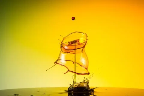 Water drop collision Stock Photos