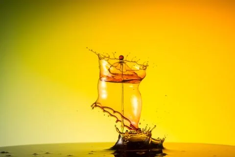 Water drop collision Stock Photos