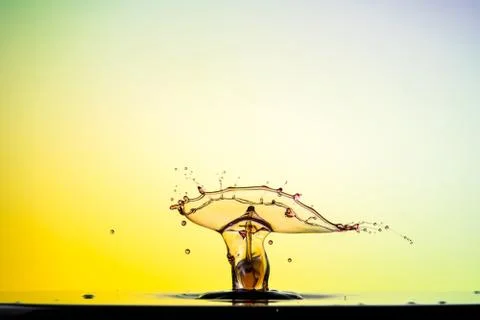 Water drop collision Stock Photos