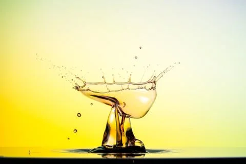 Water drop collision Stock Photos