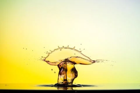 Water drop collision Stock Photos