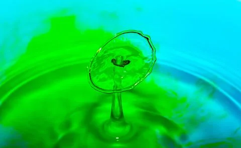 Water Drop Collision Foto stock