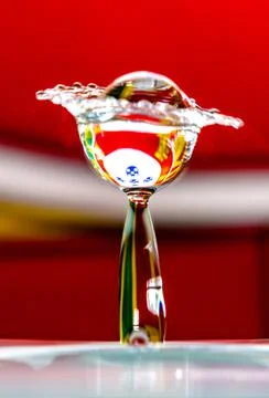 Water Drop Collision Foto stock