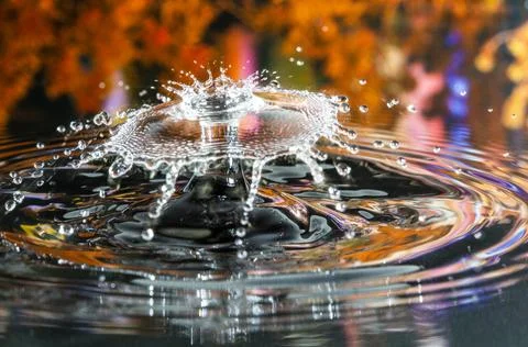 Water Drop Collision Foto stock