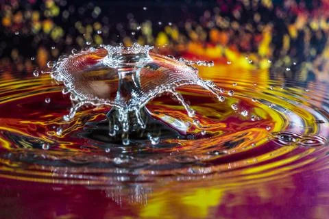 Water Drop Collision Stock Photos