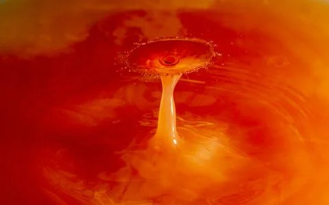 Water Drop Collision Foto stock