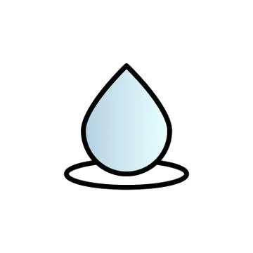 Water, drop color gradient vector icon 스톡 일러스트