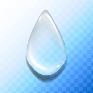 Water drop on a colored background Stock Illustration
