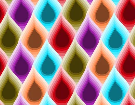 Water drop colorful pattern Illustrazione stock