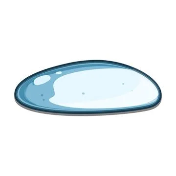 Water drop creating clean blue liquid splash Stock Illustration
