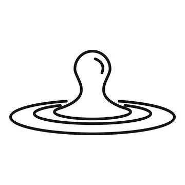 Water drop is creating concentric circular ripples on a liquid surface Stock Illustration