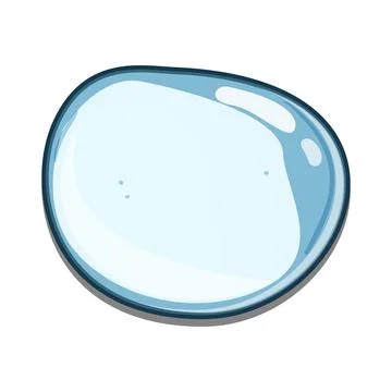 Water drop creating a transparent liquid element Stock Illustration