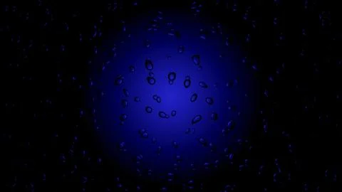 Water drop on the dark in gradation metallic blue color,dark background concept Stock Illustration