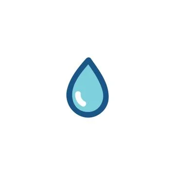 Water drop doodle icon, vector illustration Illustrazione stock