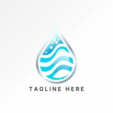 Water drop with dot tech wave pattern developer nature energy business liquid Stock Illustration
