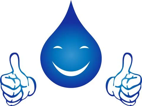Water drop, drop, water, logo, icon Stock Illustration