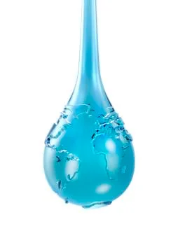 Water drop earth Illustrazione stock