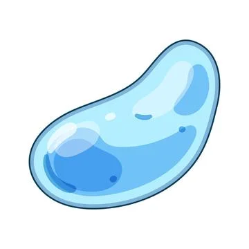 Water drop element illustrating purity and hydration Stock Illustration