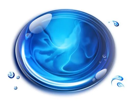 Water drop with embryo Stock Illustration