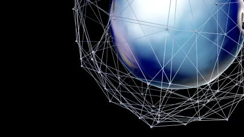 Water drop explosion on black background Stock Illustration