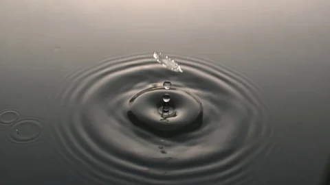 Water Drop Falling Down in Slow Motion High Speed Stock Footage 73971058