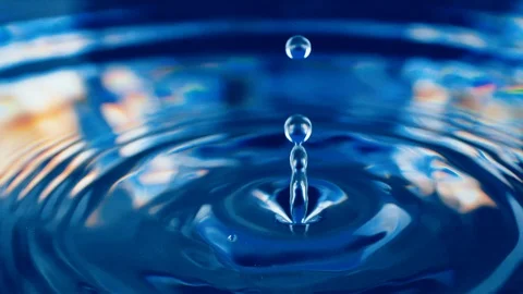Water drop falling down. Slow motion Stock Footage 119259387