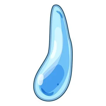 Water drop falling liquid element illustration Stock Illustration
