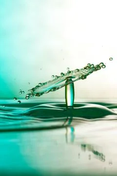Water drop falling Stock Photos