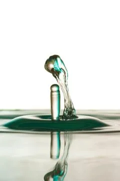 Water drop falling Foto stock