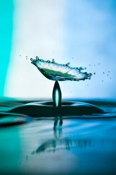 Water drop falling Stock Photos