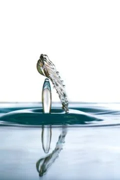 Water drop falling Stock Photos