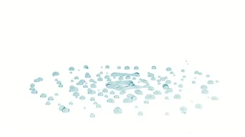 Water drop falling on white. HD 1080. Alpha mask. Stock Footage 20631120