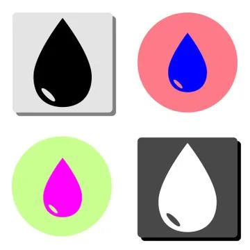 Water drop. flat vector icon Illustrazione stock