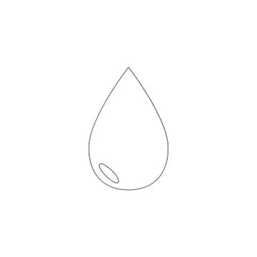 Water drop. flat vector icon Illustrazione stock