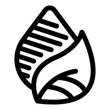 Water drop forming leaf shape combining nature and purity Illustrazione stock