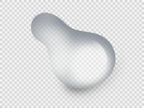 A water drop free shape on transparency background  Stock Illustration