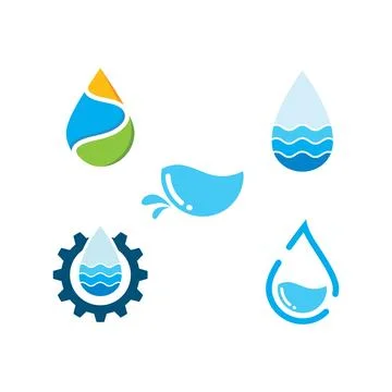 Water drop gear  icon  vector illustration Illustrazione stock