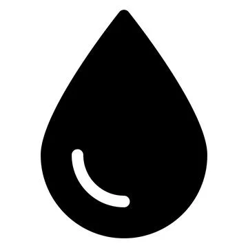Water drop glyph icon vector illustration isolated on white background Ilustração Stock