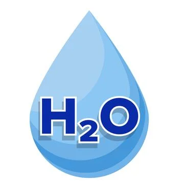 Water drop, H2O concept Stock Illustration