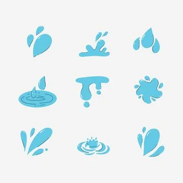 Water drop hand drawn vector illustration Stock Illustration